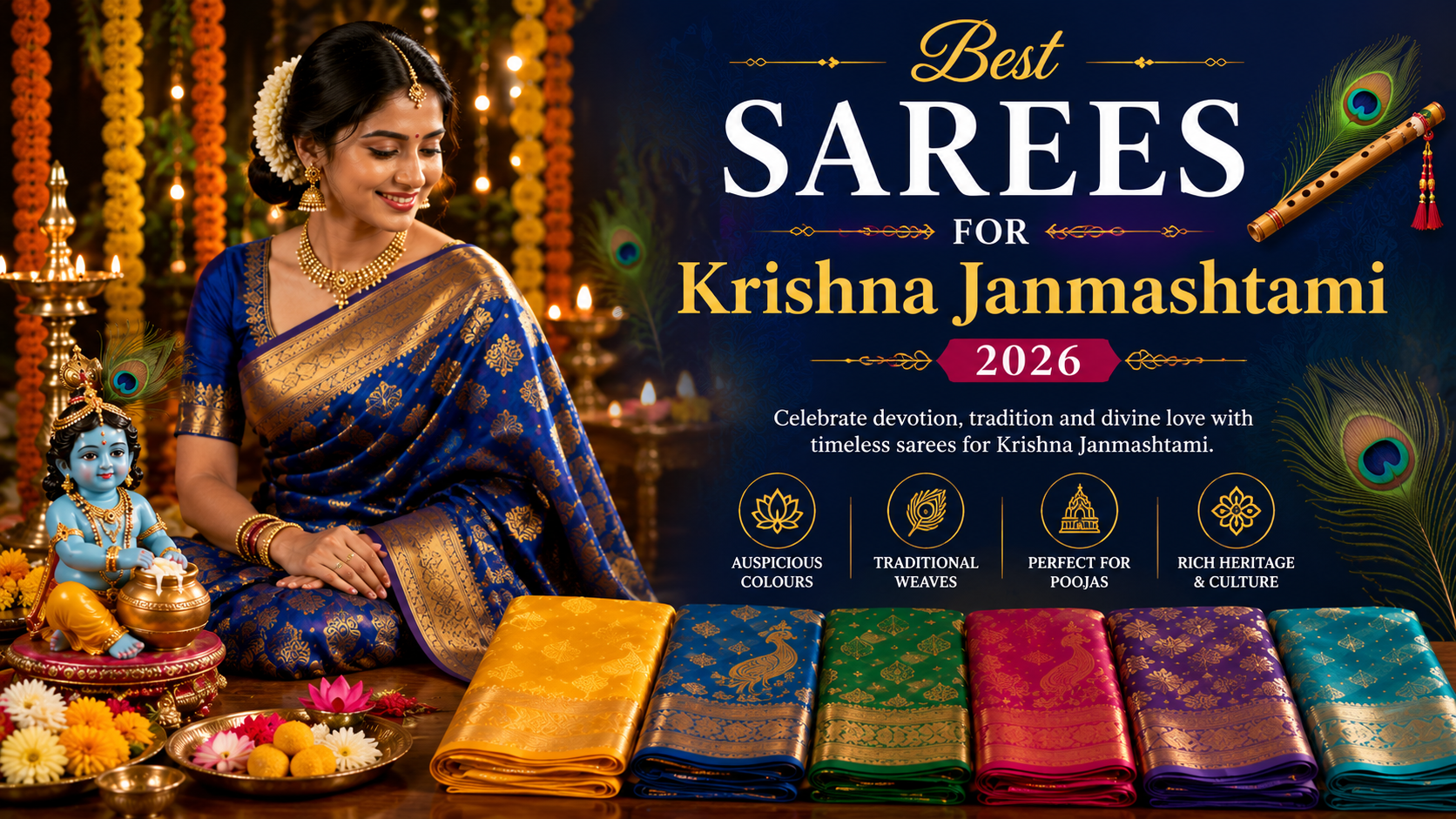 Best Sarees for Krishna Janmashtami 2026