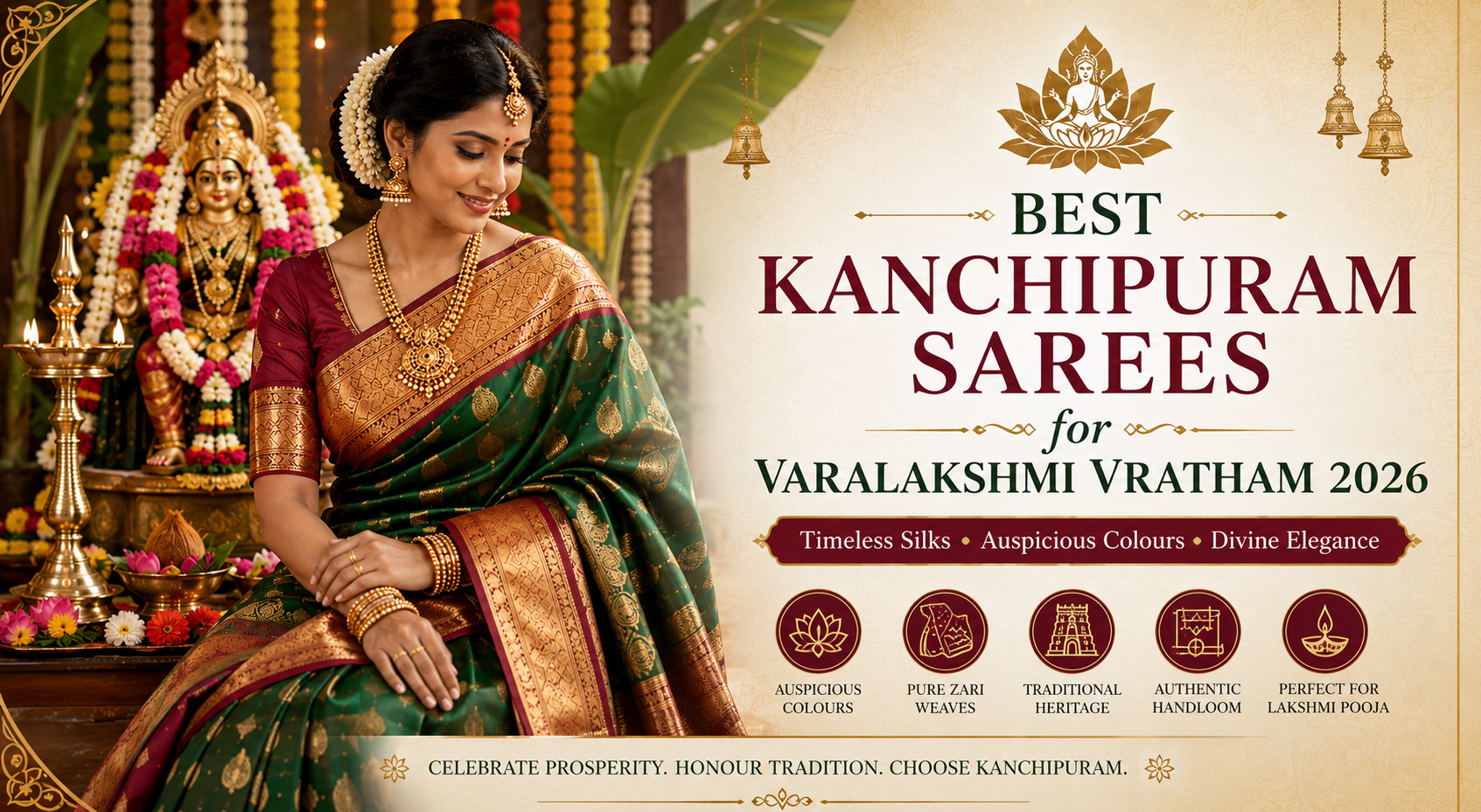 Best Kanchipuram Sarees for Varalakshmi Vratham 2026