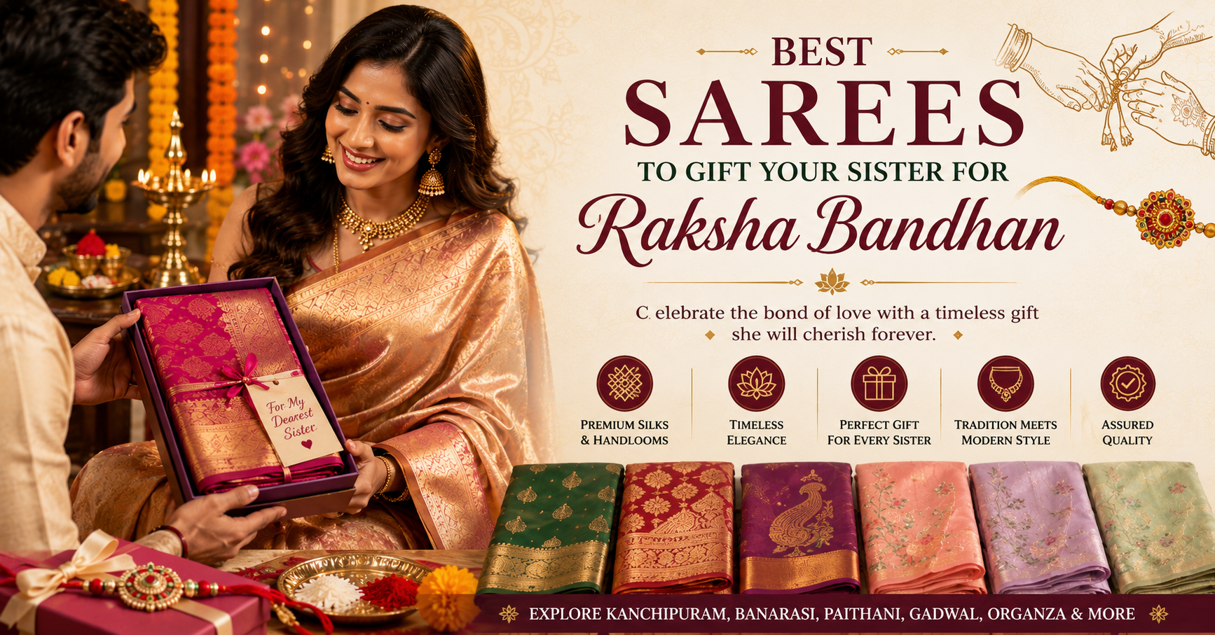Best Sarees to Gift Your Sister for Raksha Bandhan 2026