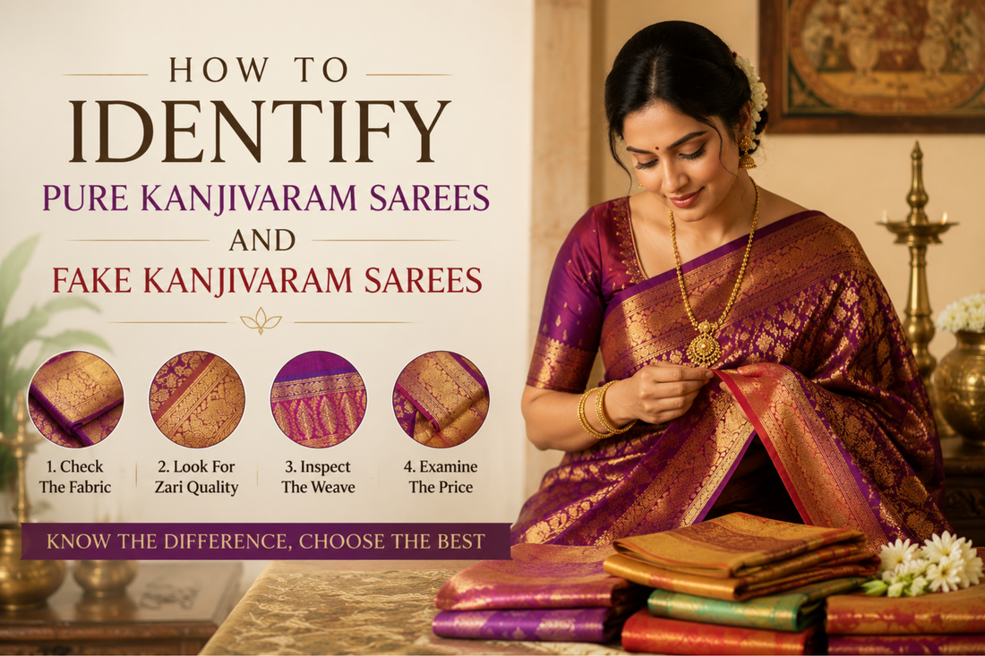 How to Identify Pure Kanjivaram Sarees and Fake Kanjivaram Sarees