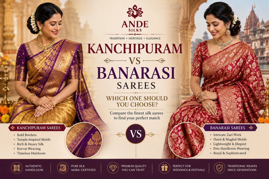 Kanchipuram vs Banarasi Sarees: Which One Should You Choose?
