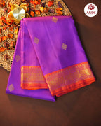 Purple Kanchi Pattu Special Butties Saree