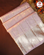 Lavender Kanchipuram Tiger Skin Inspired Saree