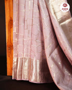 Lavender Kanchipuram Tiger Skin Inspired Saree