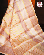 Cream Kanchi Pattu Saree with Elegant Zari Border