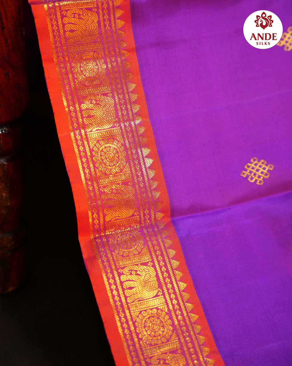 Purple Kanchi Pattu Special Butties Saree