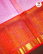 Lavender Pink Kanchipuram Meena Border Saree