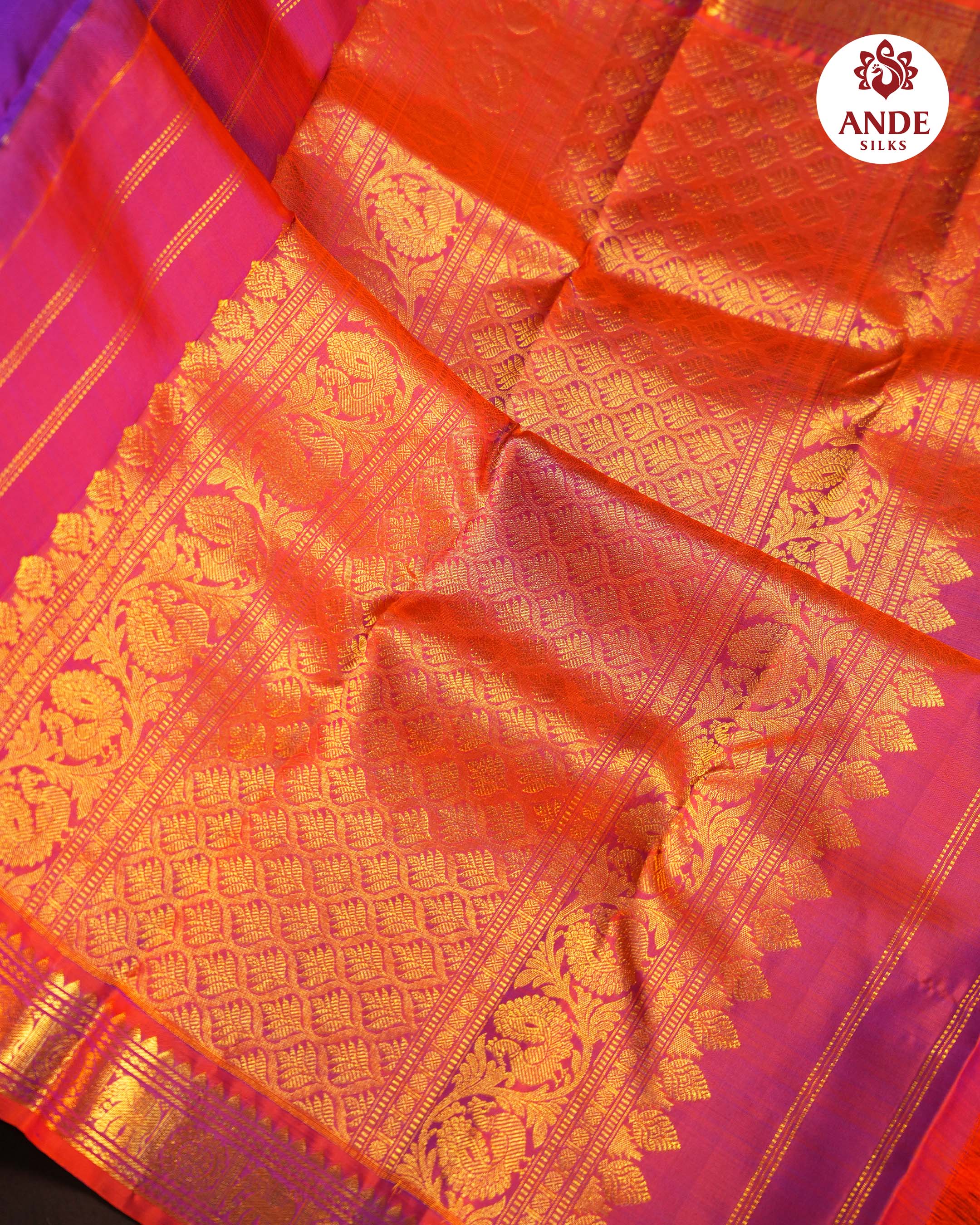 Purple Kanchi Pattu Special Butties Saree