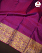 Sky Blue Kanchipuram Meena Border Silk Saree