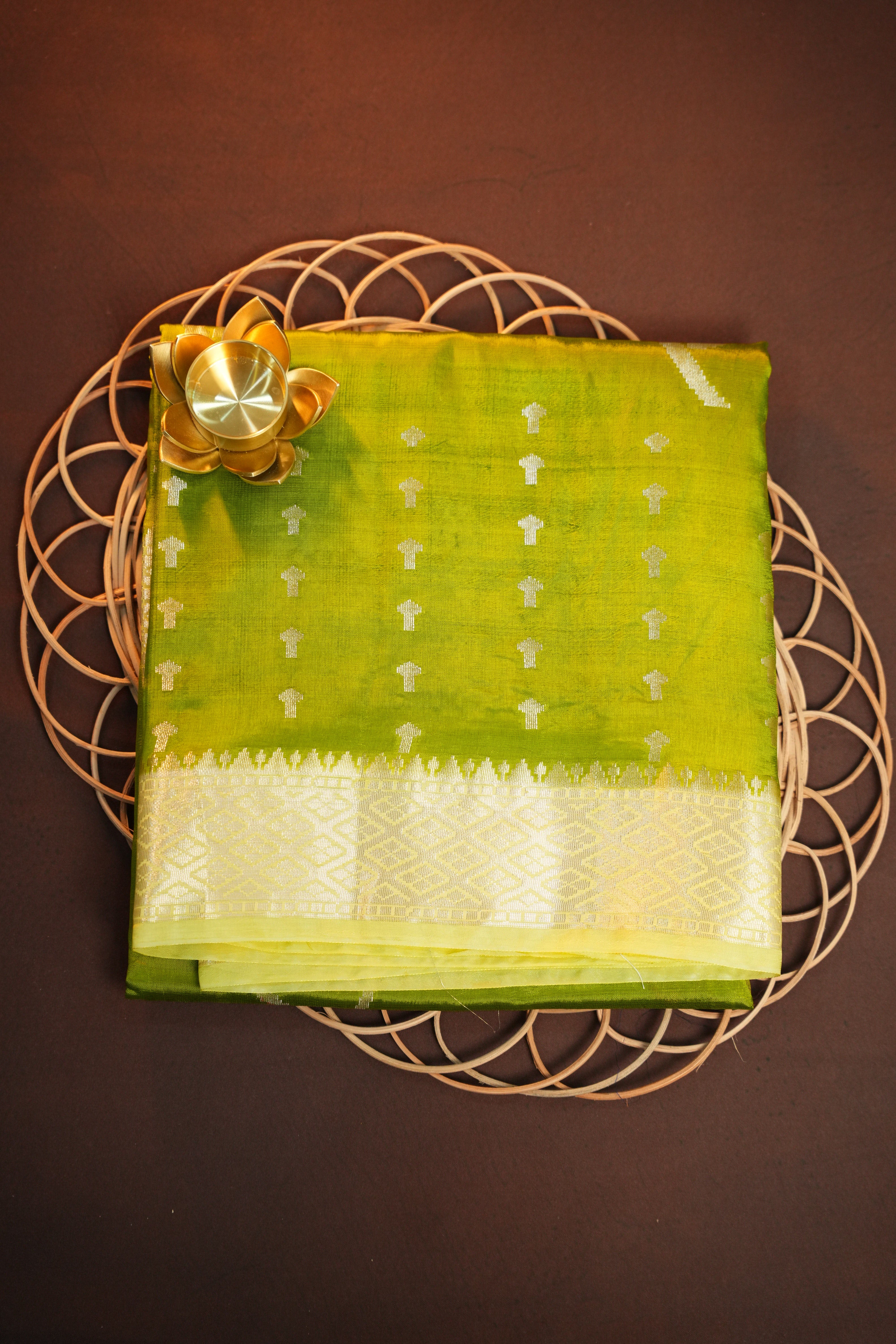 Banarasi Green Mango Saree Collection