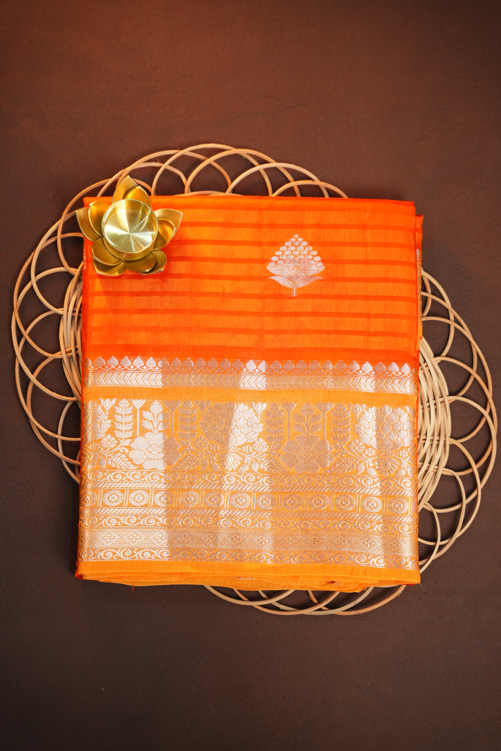 Banarasi Orange Saree Collection