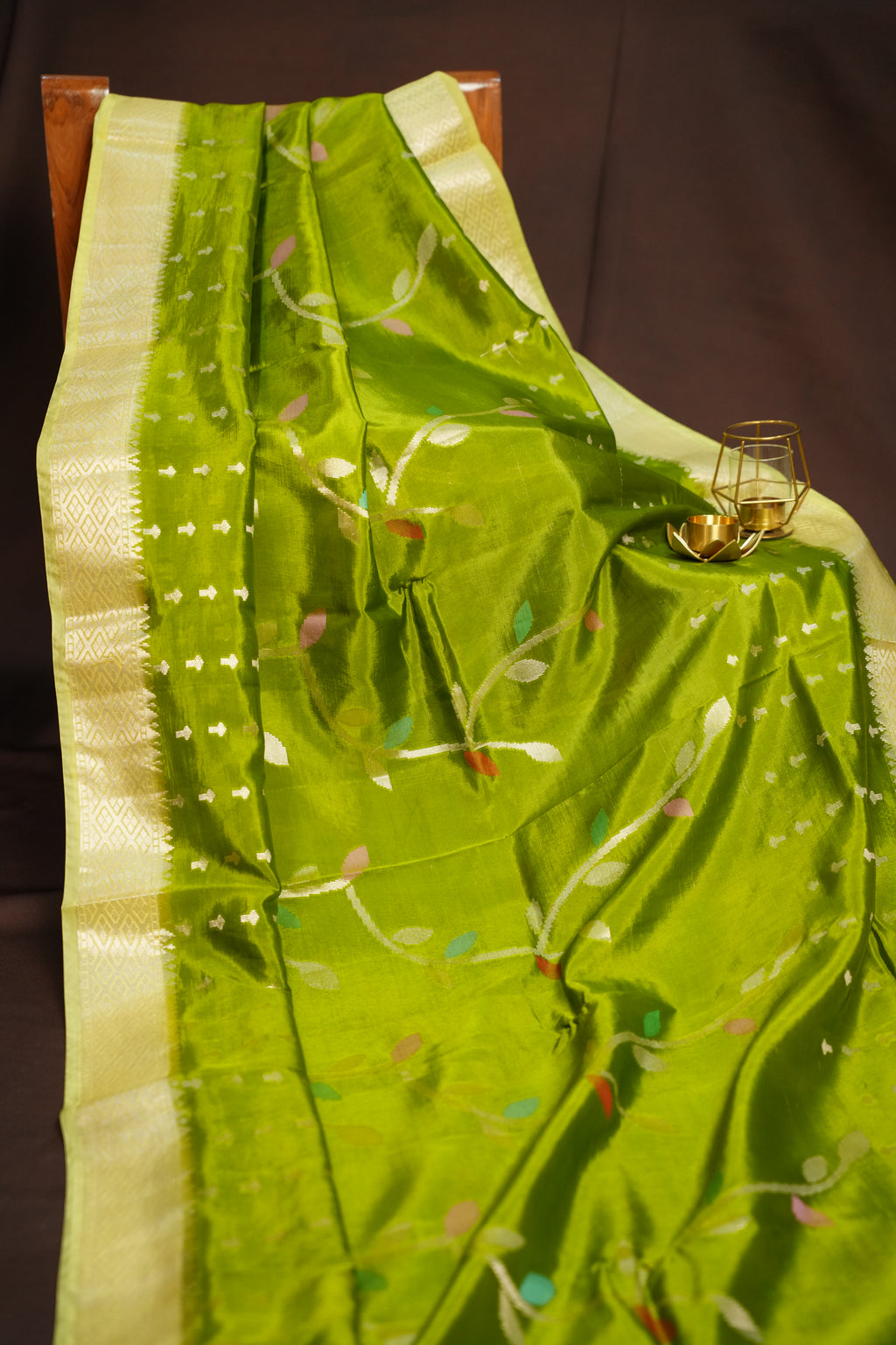 Banarasi Green Mango Saree Collection