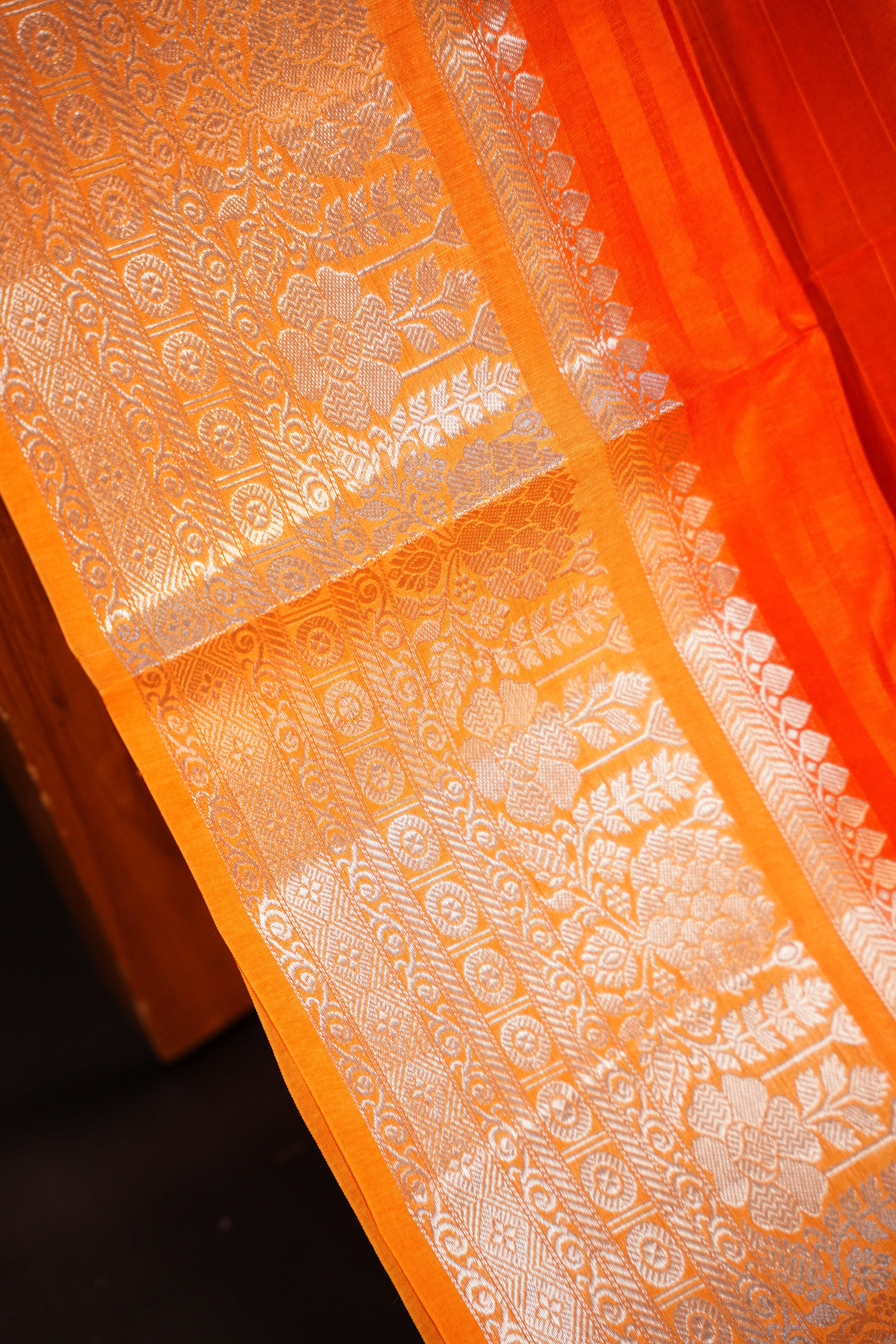 Banarasi Orange Saree Collection