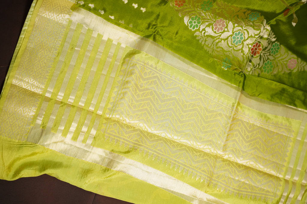 Banarasi Green Mango Saree Collection