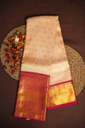 Kanchi Pattu Saree Bridal Collection – Elegant Gold & Pink Silk