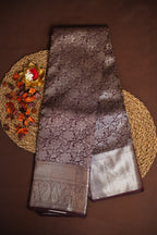 Kanchi Pattu Saree Bridal Collection – Maroon Silver Zari Elegance