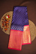 Kanchi Pattu Saree Bridal Collection – Sky Blue & Pink Zari