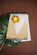 Kanchi Pattu Temple Border Saree Fusion White Gold | Ande Silks