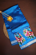 Mangalagiri Applique Work Saree Butterfly Floral | Ande Silks