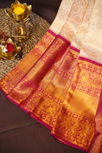 Kanchi Pattu Saree Bridal Collection – Elegant Gold & Pink Silk