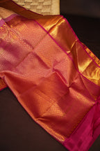 Kanchi Pattu Saree Bridal Collection – Elegant Gold & Pink Silk