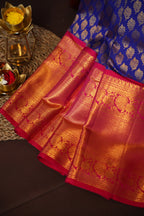 Kanchi Pattu Saree Bridal Collection – Sky Blue & Pink Zari