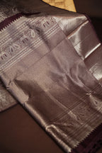 Kanchi Pattu Saree Bridal Collection – Maroon Silver Zari Elegance