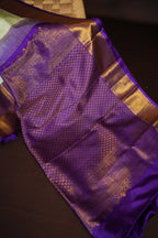 Kanchi Pattu Saree Bridal Collection – Pastel Green & Purple Zari