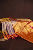 Kanchi Pattu Saree Bridal Collection Gold Pink Zari | Ande Silks