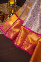 Kanchi Pattu Saree Bridal Collection Gold Pink Zari | Ande Silks