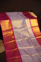 Kanchi Pattu Saree Bridal Collection Gold Pink Zari | Ande Silks