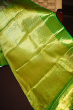 Kanchi Pattu Saree Bridal Collection Green Floral Zari | Ande Silks