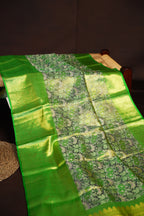 Kanchi Pattu Saree Bridal Collection Green Floral Zari | Ande Silks