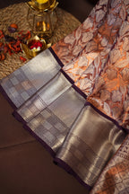Kanchi Pattu Saree Bridal Collection Brown Silver Zari | Ande Silks