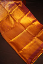 Kanchi Pattu Saree Bridal Collection Peach Pink Zari | Ande Silks