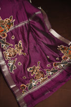 Mangalagiri Applique Work Saree Traditional Art | Ande Silks