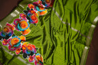 Mangalagiri Applique Work Saree Floral Roses | Ande Silks