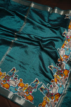 Mangalagiri Applique Work Saree Krishna Design | Ande Silks