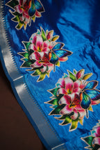 Mangalagiri Applique Work Saree Butterfly Floral | Ande Silks
