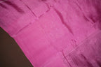 Maroon Benaras Contrast Border Saree with Pink Zari | Ande Silks