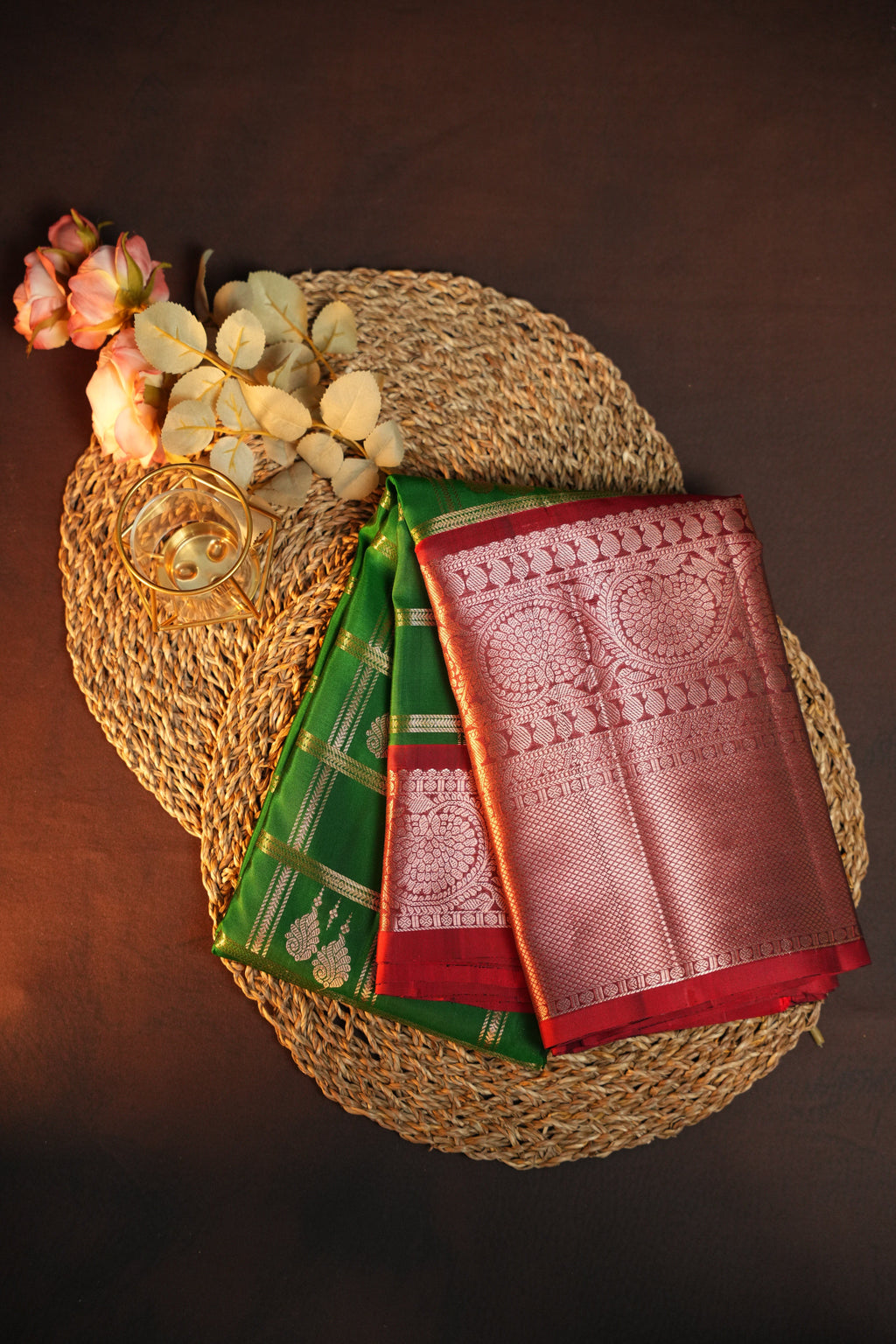 Vintage Kanchi Checks Saree with Traditional Zari Border