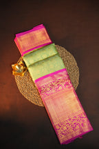 Bridal Maharani Border Saree with Traditional Zari Weave