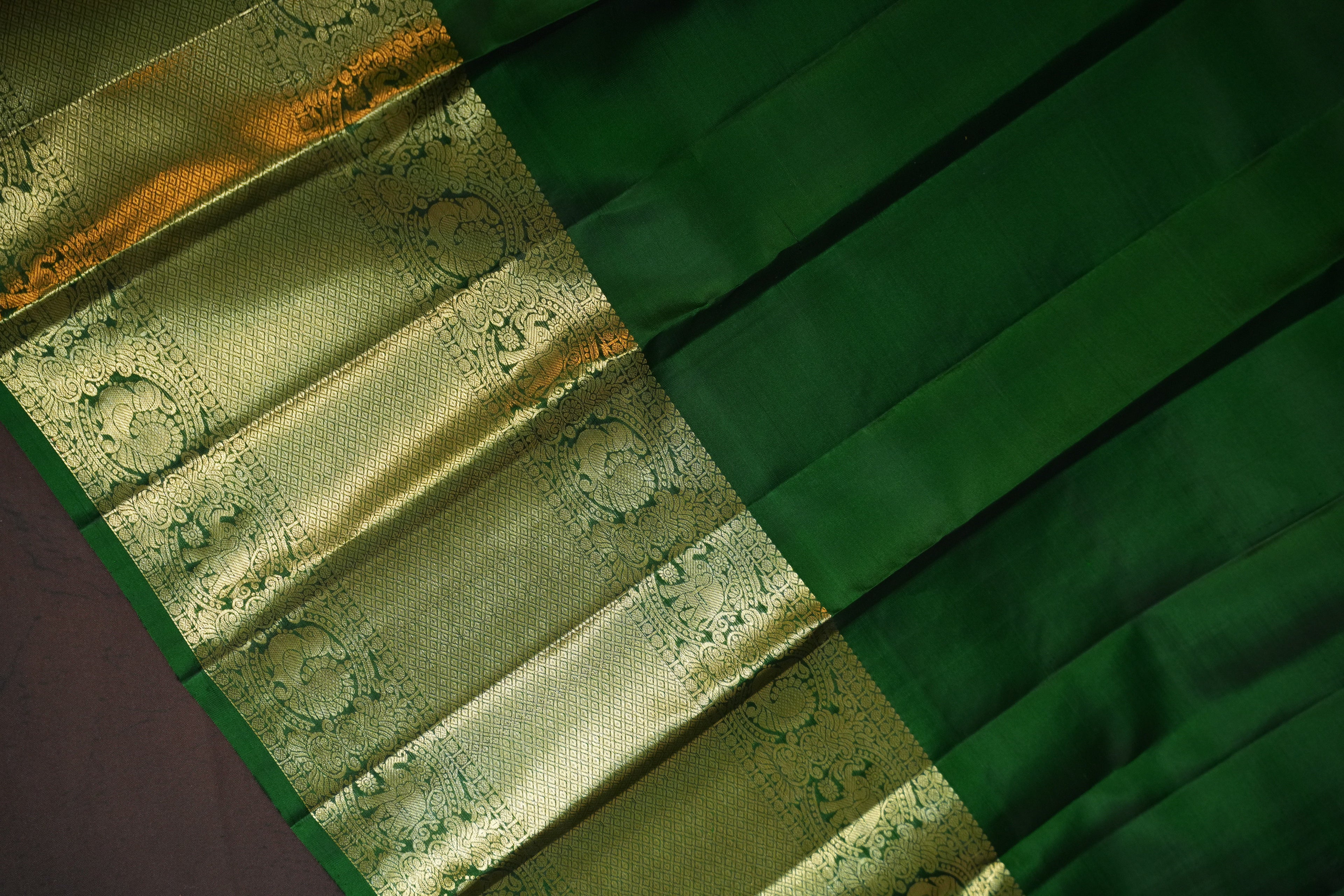 Vintage Kanchi Checks Saree in Lavender with Rich Zari Border