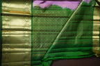 Vintage Kanchi Checks Saree in Lavender with Rich Zari Border
