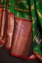 Vintage Kanchi Checks Saree with Traditional Zari Border