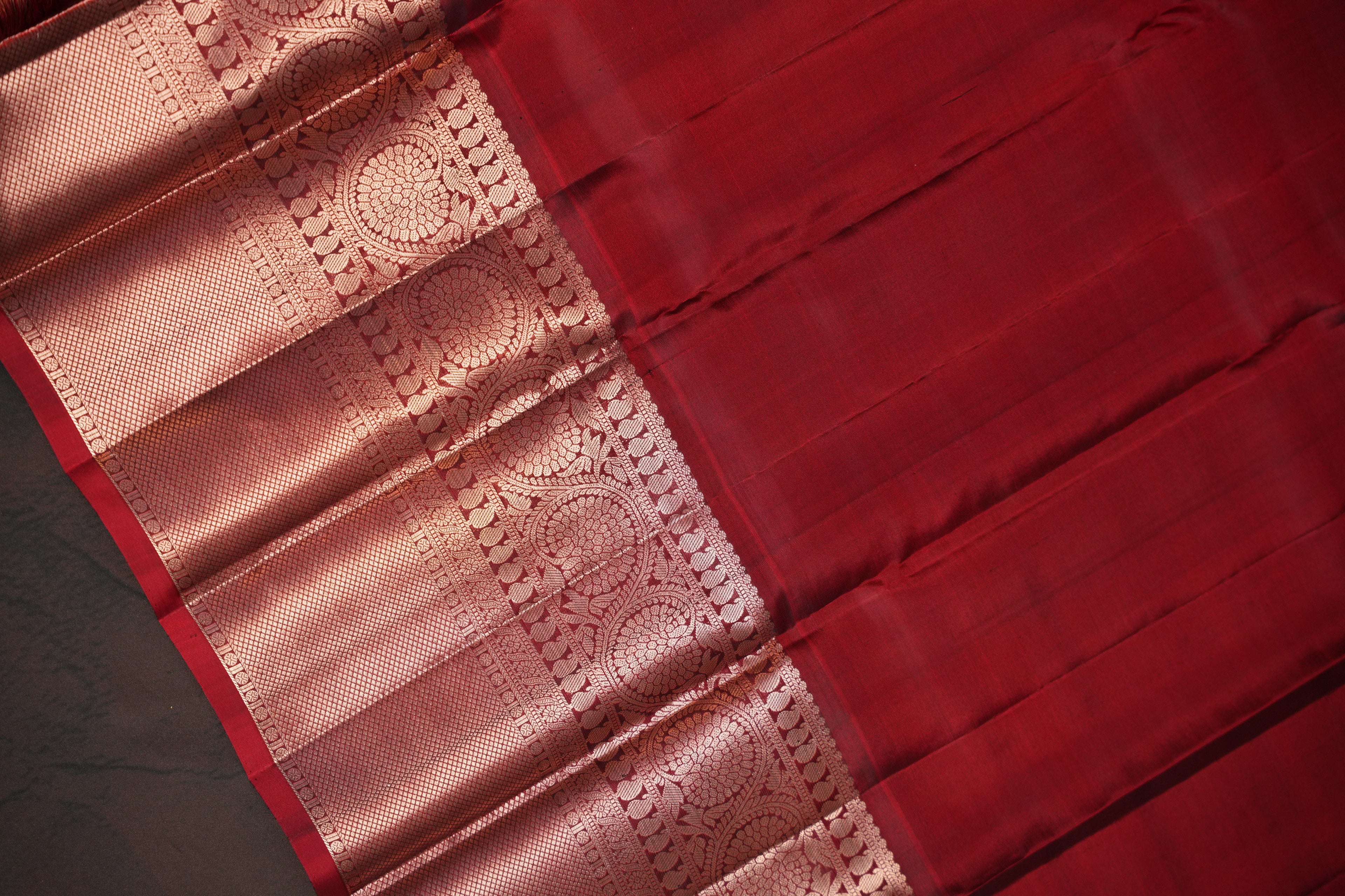 Vintage Kanchi Checks Saree with Traditional Zari Border