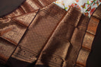 Kanchi Printed Kalamkari Saree with Rich Zari Border