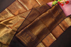Pink Kanchi Printed Kalamkari Saree with Zari Border