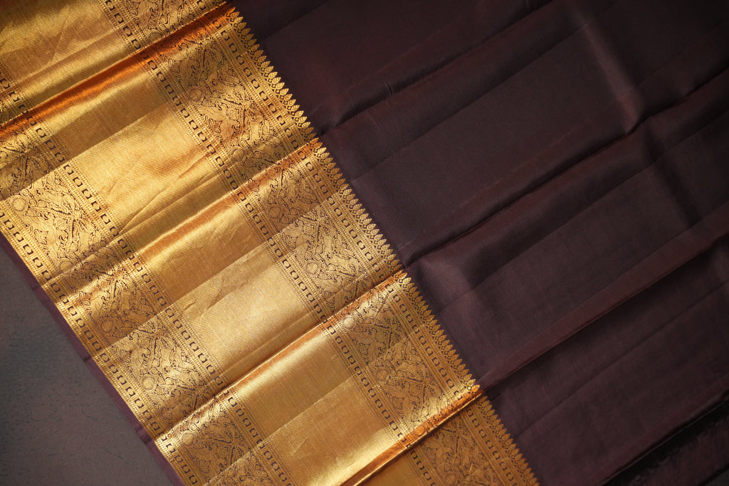 Pink Kanchi Printed Kalamkari Saree with Zari Border