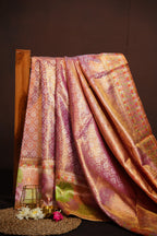 Pink Kanchi Meena Border Saree with Floral Woven Pallu